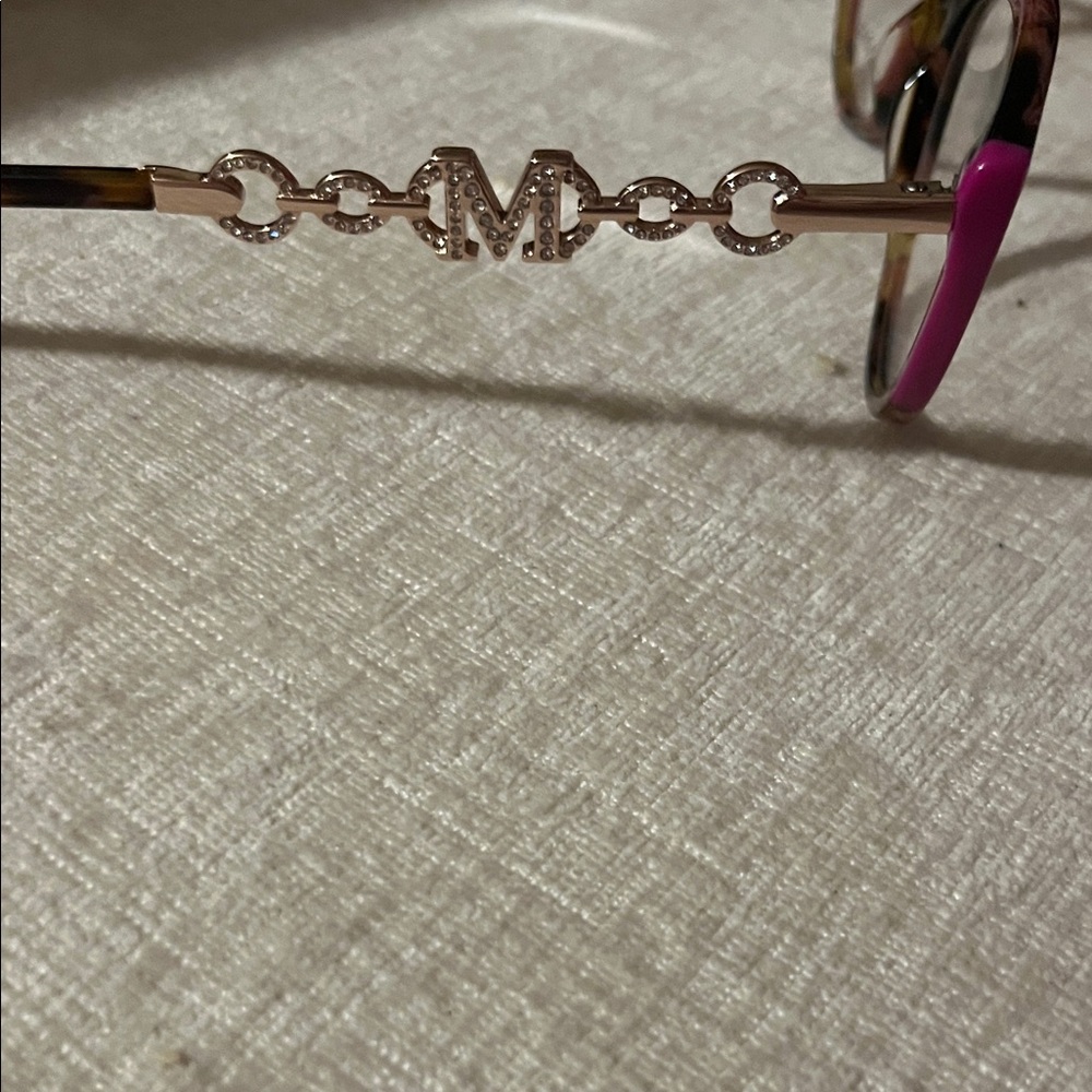 Marciano Tortoise Cat-Eye Glasses with Pink and Gold Accents by Guess - Picture 6 of 16